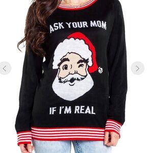 Naughty Santa Ugly XMas Sweater, Size XS